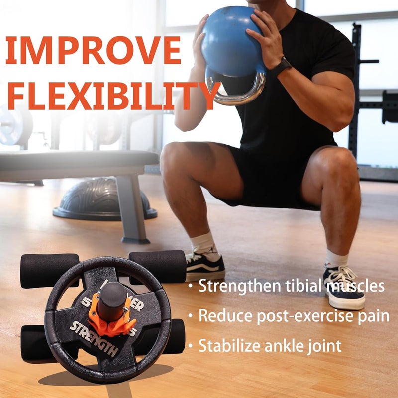 Fitarc بار تيب، مدرب تيبيال، آلة رفع الساقين تيبيا دورسي، معدات الركبتين فوق أصابع القدم لتقوية الساقين/الساقين الأمامية/الكاحلين، تناسب أطباق الوزن الأولمبية 1" أو 2" - Image 4